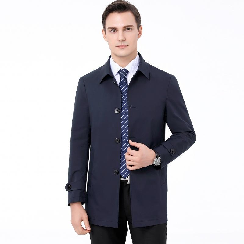 

Пиджак с лацканами, мужская весенняя новинка, одежда для пап среднего возраста, деловая повседневная мужская куртка-ветровка на весну и осень 195