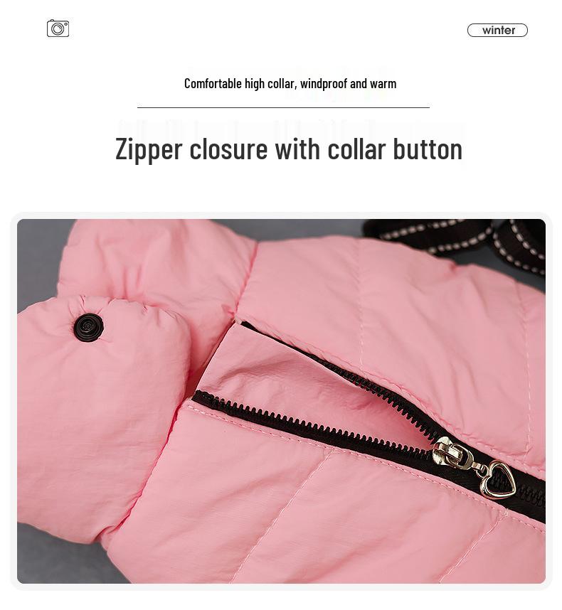 Cross-Border Traction Chest Winter Dog Coat: Thickened Cotton Puppy Vest for Snowy Days