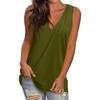 Women's Casual Fashion V-Neck Sleeveless Top Solid Color Vest T-Shirt