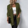 Vintage Solid Color V-Neck Long Sleeve Loose Knitwear Cardigan Sweater Autumn Winter Top