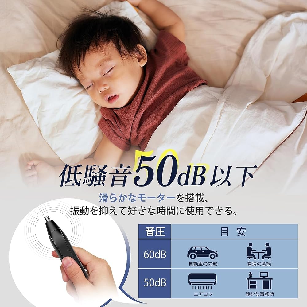 Ashei Nose Hair Trimmer & Eyebrow Shaver - Type-C Rechargeable, 3D Design, Waterproof, Low Noise