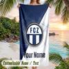 Asciugamano da Spiaggia Stampa FC Zürich Nome Personalizzato Testo Asciugamano Morbido per Piscina