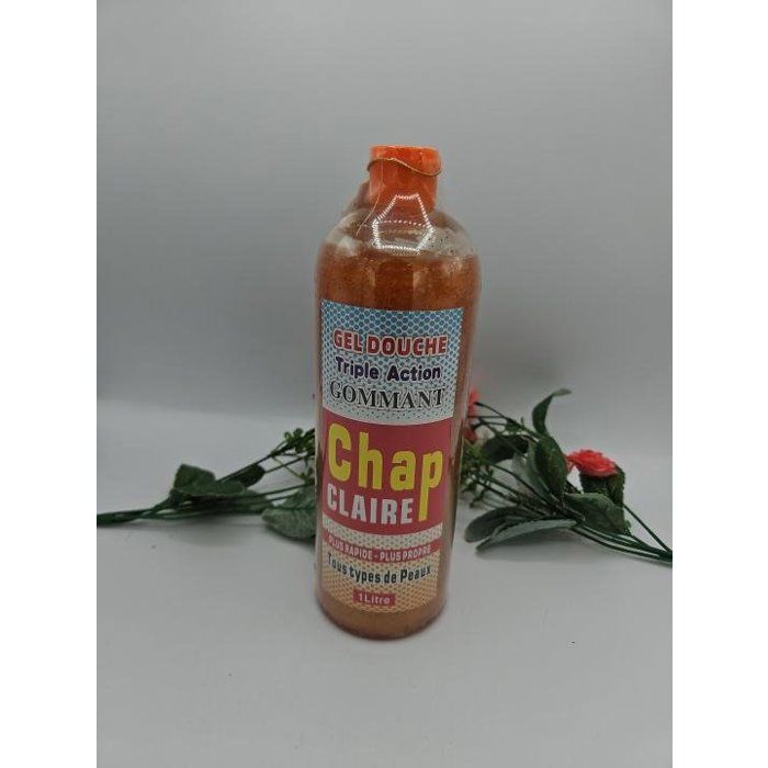 Gel Douche Triple Action Gommant Chap Claire 1L – Plus Rapide & Plus Propre pour Tous Types de Peaux