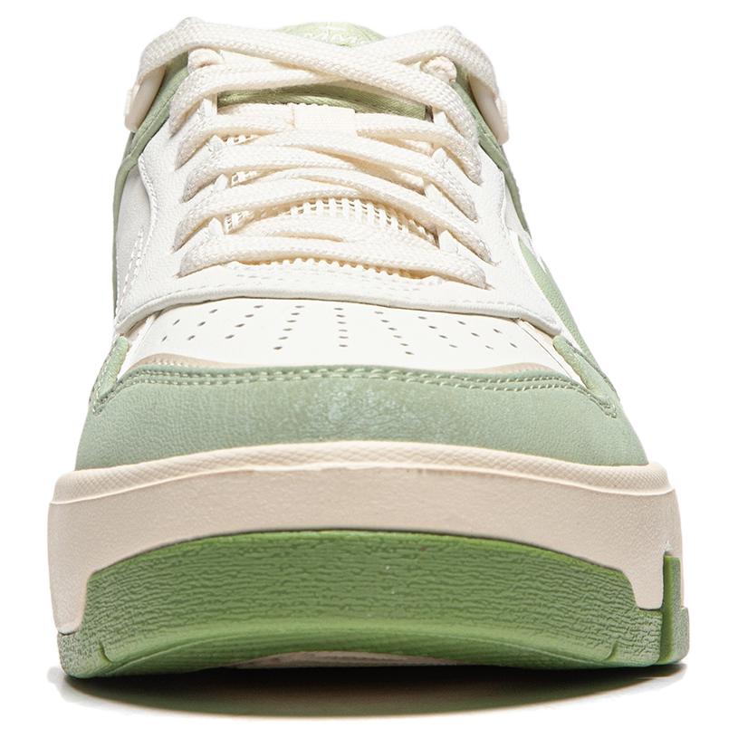 Li Ning Common 80s Soft Rebound Thick Sole Comfortable Versatile Non-Slip Wear-Resistant Low-Top Skate Shoes Women sneaker Light-Green AGCU084-4