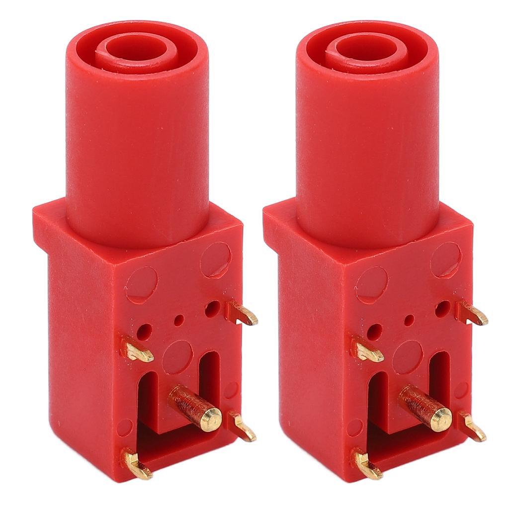 2pcs PCB Panel Socket 4mm Welded Type Good Electrical Conductivity Safety Banana Socket for Multimeters Voltage Testing