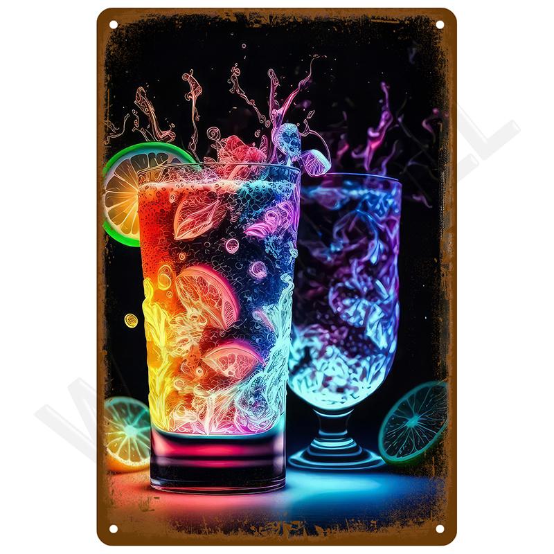 Retro Tin Sign Vintage Metal Signs Plates Posters House Interior Bathroom Wall Art Mural Aesthetic Room Home Decor Decorations