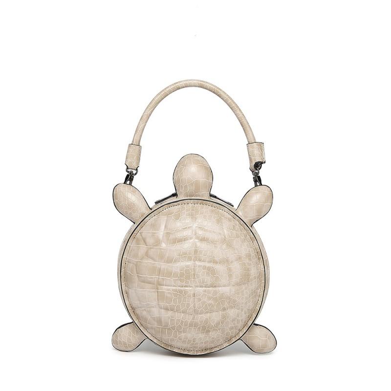 Creative Crocodile-Print Turtle Shape Shoulder Bag