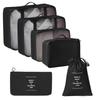 Travel Storage Bag Set - 7-Piece Multi-functional Compartment Bags for Clothes & Cosmetics