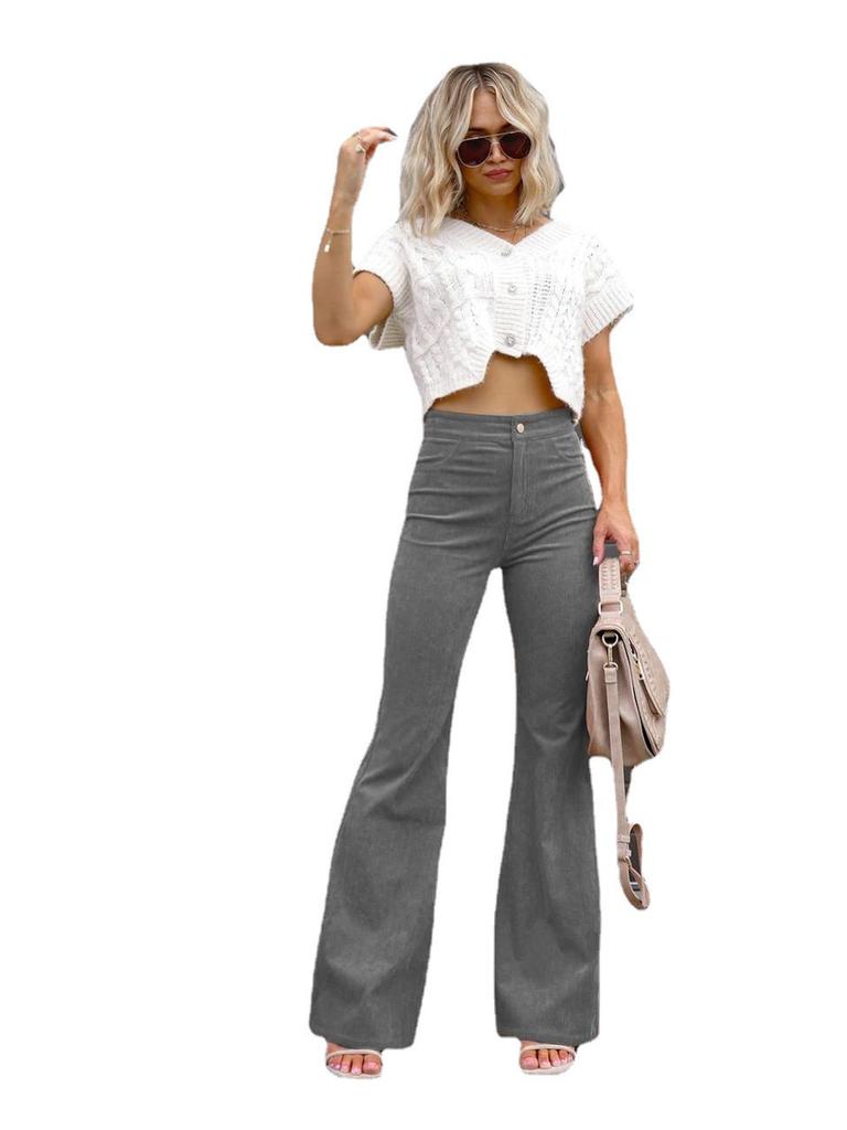 Winter New Solid Velvet Casual Fashion Personality Women's Pants Trendy Brand Casual