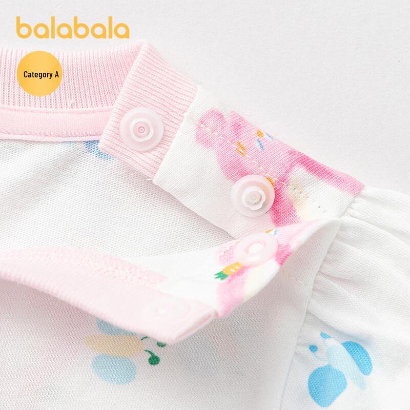 Balabala Baby Mädchen Cartoon T-Shirt mit Puffärmeln