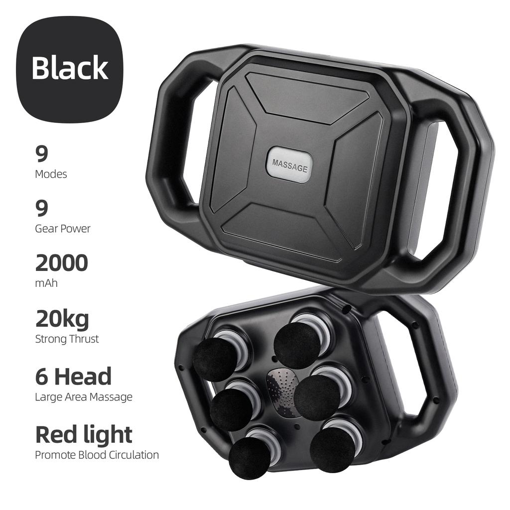 Six-Head Fascia Gun Body Massager Vibration Relaxation Massager For Neck Waist Leg