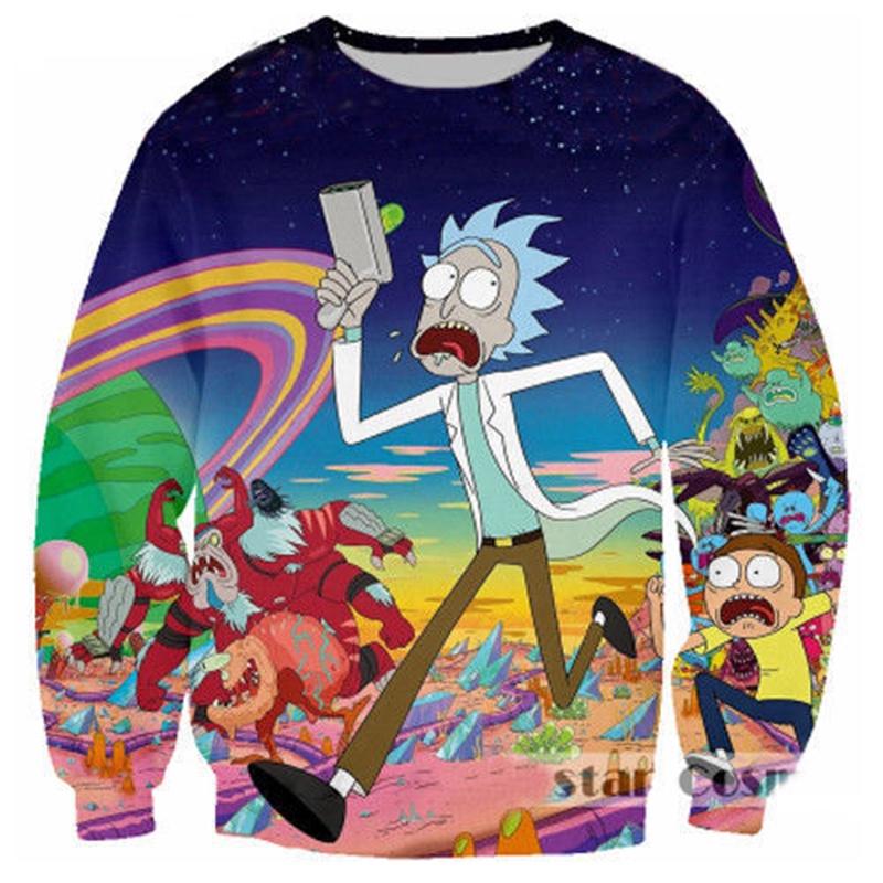 And Womensmens Rick Morty Funny 3d Print Casual Sweatshirt Hoodies Top Pullover