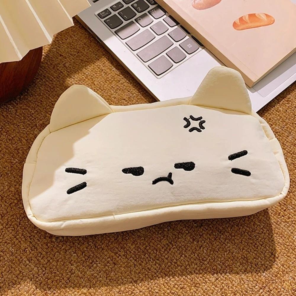 Kawaii Stationery Storage Bag Funny Kitty Stationer Bag Student Stationery