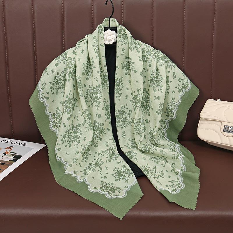 New Fashion 110X110CM Printed Square Scarf for Women Muslim Headband Hijab Lady Bandana Party Accessories Scarf Hairband