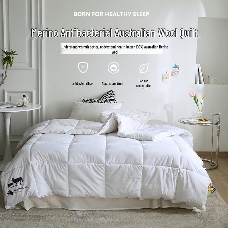 

100% Australian Wool Quilt: Warm, Lightweight, Luxury Gift for Winter, Spring & Autumn Home Use 150x200cm Spring/Autumn Quilt ~4 Jin