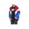Nike Kids Patchwork Casual Hooded Jacket Kids Outerwear Red White Blue CJ6722-657