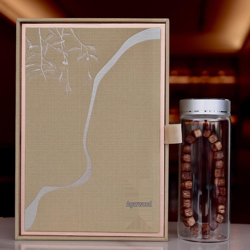 Premium Hainan Agarholz Armband: Hoher Ölgehalt, Hochwertige Handwerkskunst, Elegantes holziges Aroma Schmuck