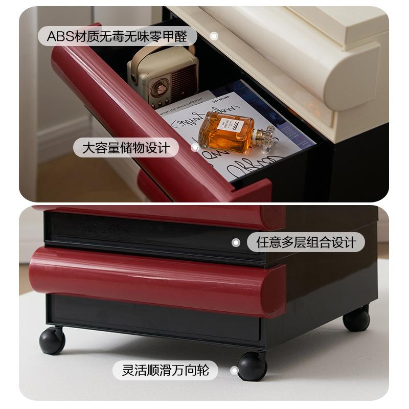 Nordic Style Multi-Drawer Storage Cabinet Mobile Bedside Shelf with Drawers Living Room Organizer for Table