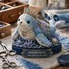 Patchwork DIY Kit for Seal Plush Toy with Embellishments and Detailed Instructions for Handmade Craft Project