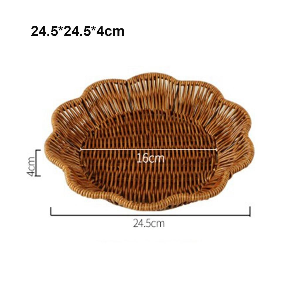 

Hardness Bread Fruit Vegetables Basket Handwoven Restaurant Serving Tabletop Display 5