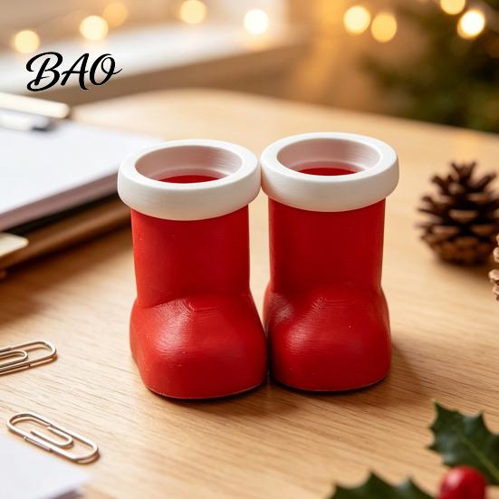 Indoor Christmas Decoration Supplies Theme Ornaments, Santa Hats/Boots/Gloves Decorative PLA Figures, 3D Printed Holiday Crafts for Home Showcase