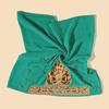 Ethnic Style Pearl Beaded Chiffon Headscarf with Rolled Edge