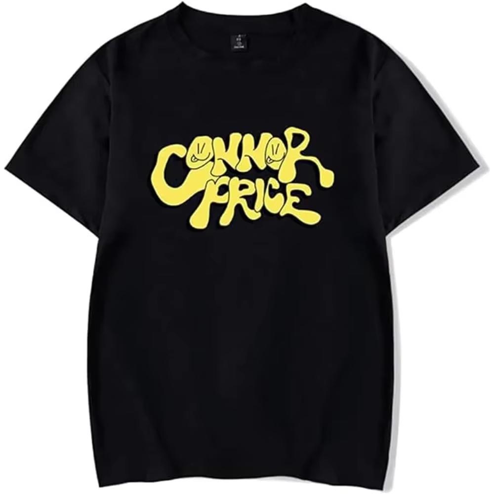 

2026 Men Women Connor Price Logo Merch Short Sleeve T-shirt Unisex Fashion Crew Neck Top 5XL різнокольоровий
