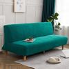 Gestreifte Jacquard-Schlafsofa-Abdeckung Ohne Armlehnen Wasser -Ski-Stoff Einfarbige Wohnzimmer-Sofa-Schutzhülle Wohnzimmer Bereich Dehnbarer Sesselbezug