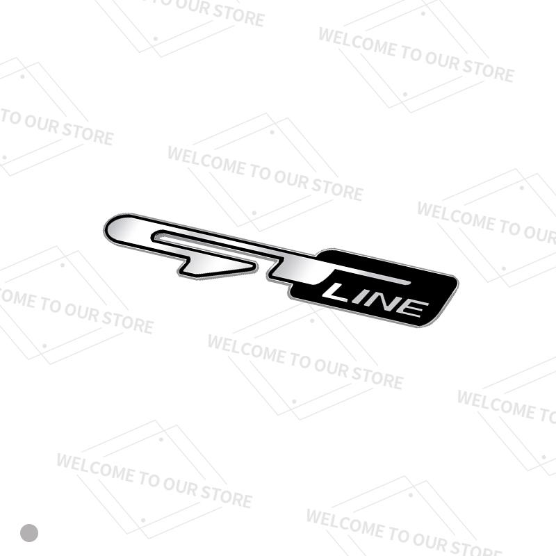 Comvhi1 GT Line Badge Auto Interior Metal Logo Emblem Car Steering Wheel Sticker For Kia Sorento Ceed Picanto Stinger Stonic K3 K7 K5 K9