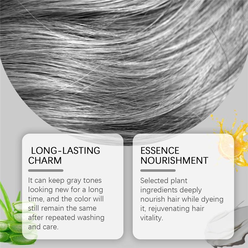 Gray Color Hair Dye Cream Smoky Gray Punk Style Light Color Silver Hair Permanent Professional Hair Colors Dye Wax For Women Men