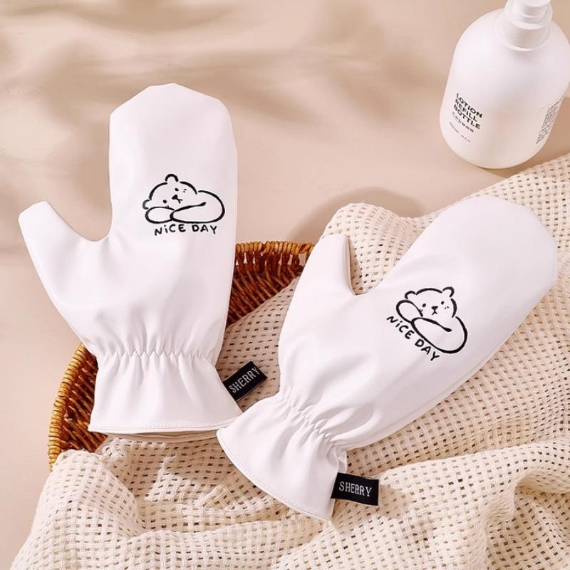 

1Pcs Leather Body Lotion Glove Self-Tanning Mitt Prevents Sticky Hands Applicator Quick Dry Leather Glove Makeup Applicator