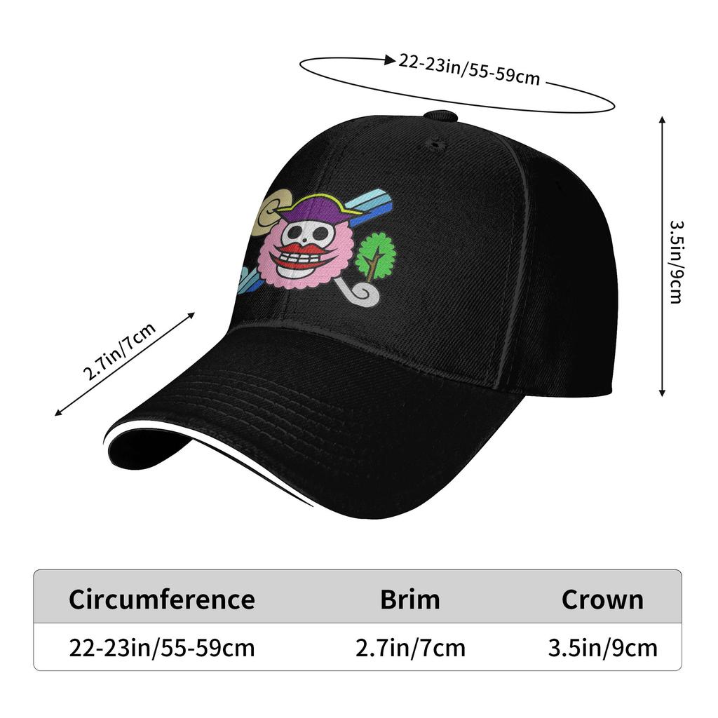 Big mom One Piece Flag Baseball Caps Fashion Sandwich Hat Unisex Adjustable Sun Hat Workouts