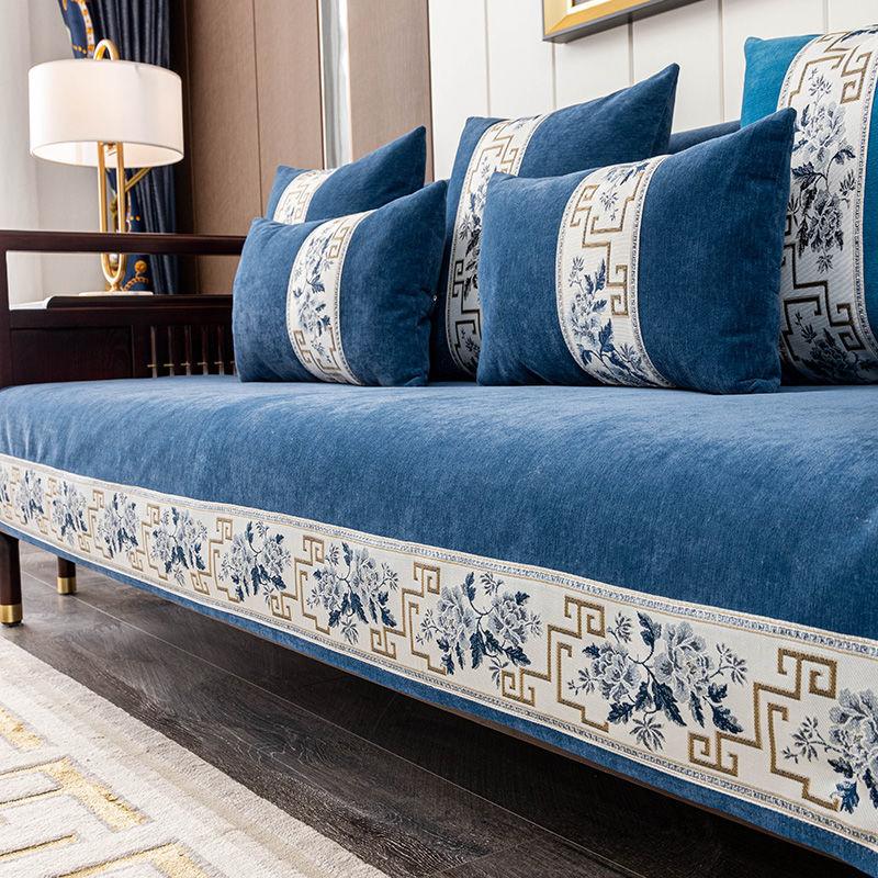Sofa Cushion Four Seasons Universal Chenille New Chinese Style Cushion Non-Slip Cushion Backrest Towel Universal Sofa Cover Cover Cloth