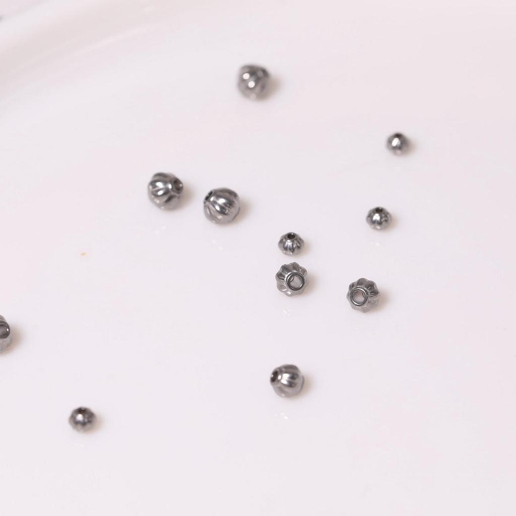 Stainless Steel Pumpkin Spacer Beads for DIY Bracelets and Jewelry Making