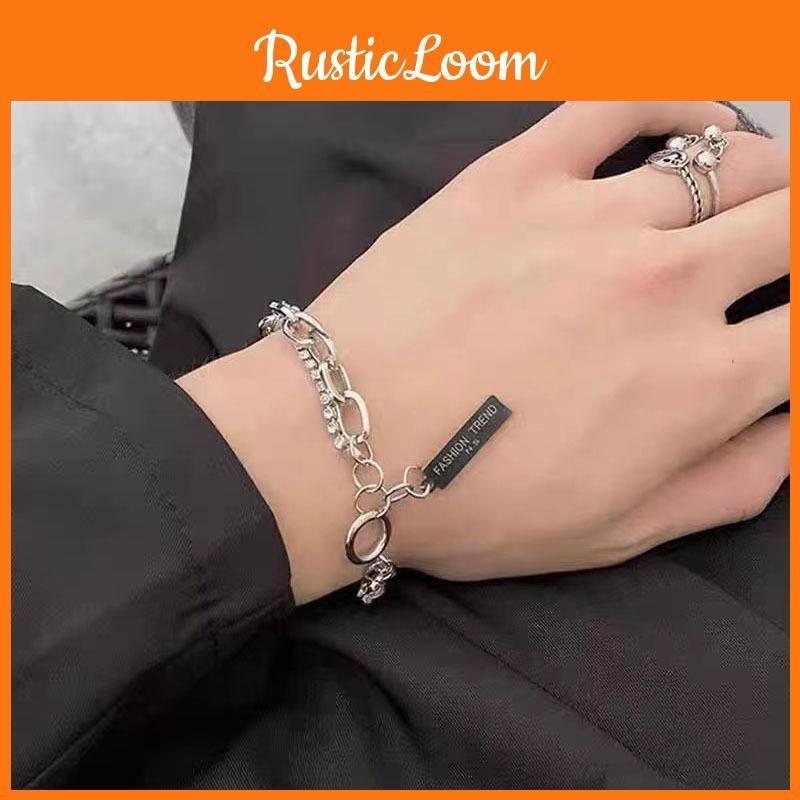 Double Unisex Fashionable Layer Bracelet Highend Alloy With Shapes Geometric