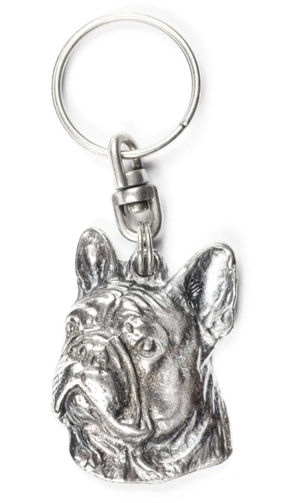 French Bulldog, Frenchie II - Silver-plated Pendant with a Dog In a Decorative Box, Handbag Decoration, Backpack Pendant by Art-Dog Brand