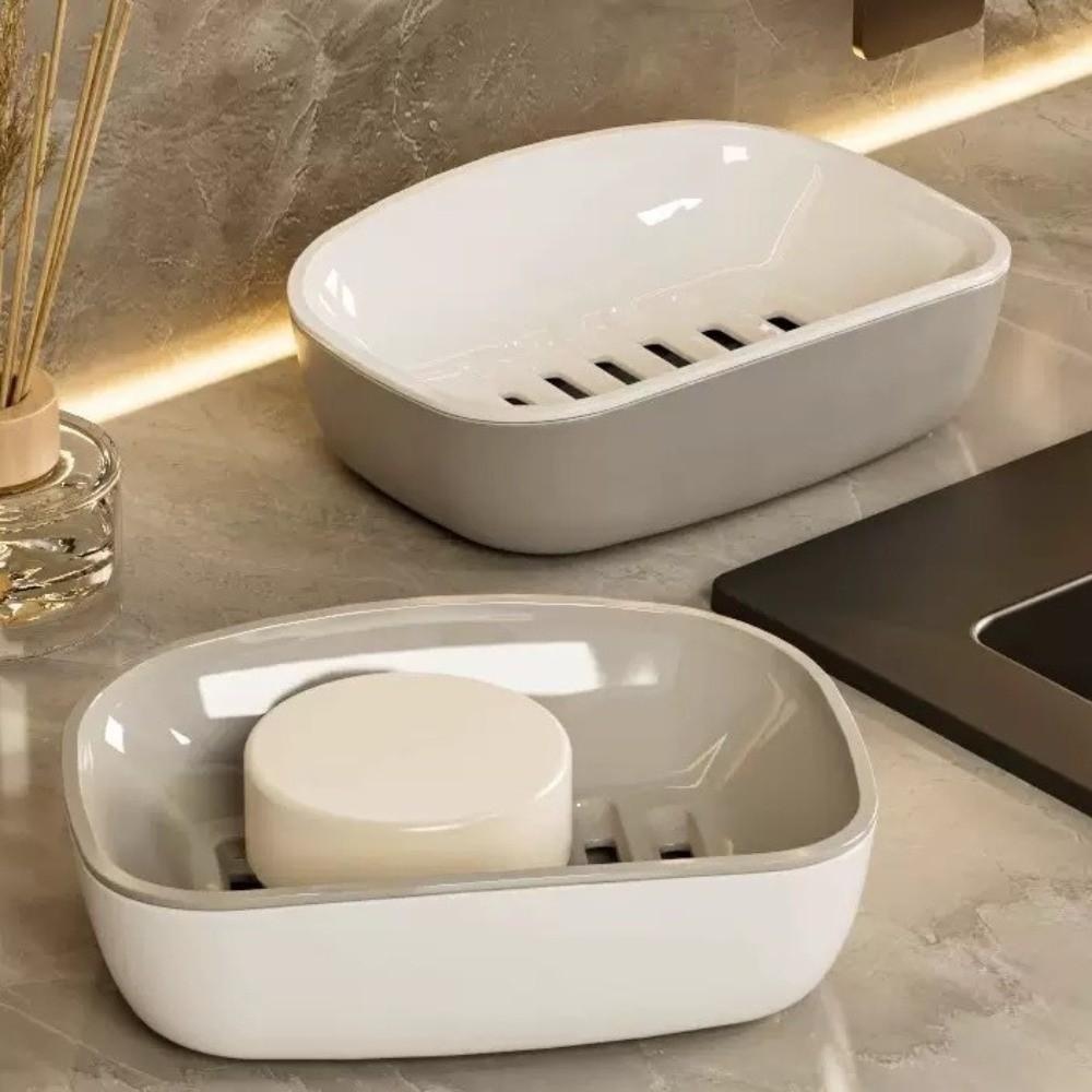 Plastic Drain Soap Box Fast Drying Soap Dish Holder Storage Rack Soap Storage Rack Shower