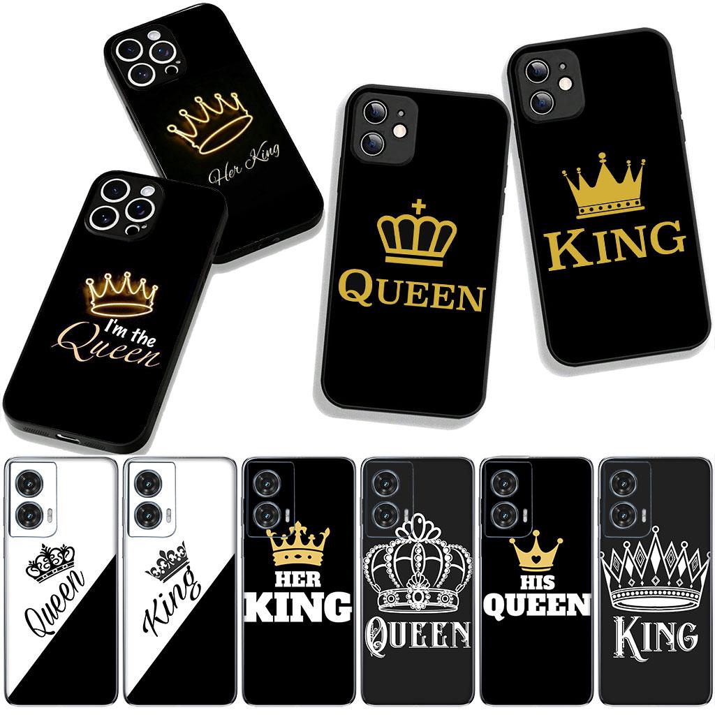 Cartoon King Queen Couple Lovers Phone Cover Case for Huawei P30 P20 P10 Mate 10 20 Pro Lite Y9A Y8S P Smart Y7 Y9 Prime Casing
