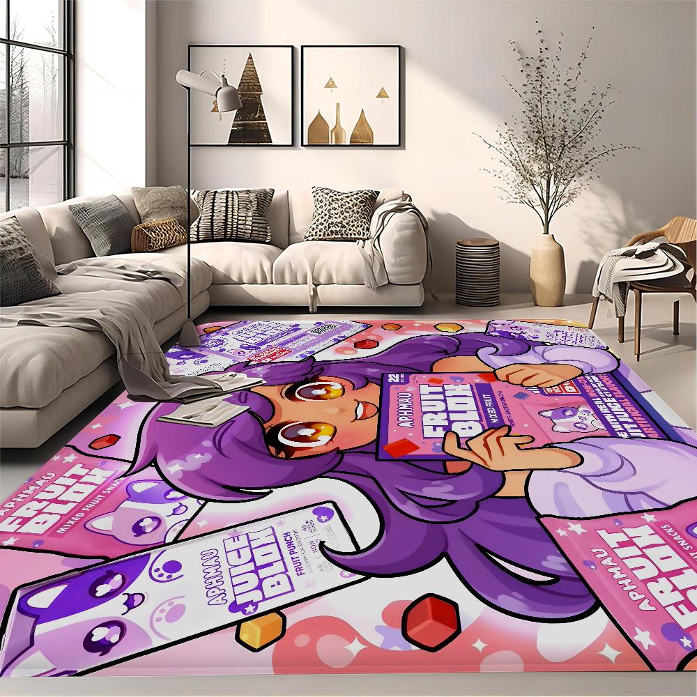 Cute Aphmau with Wings Long Rugs Cheaper Anti-slip Modern Living Room Balcony Printed Bedside Area Rugs