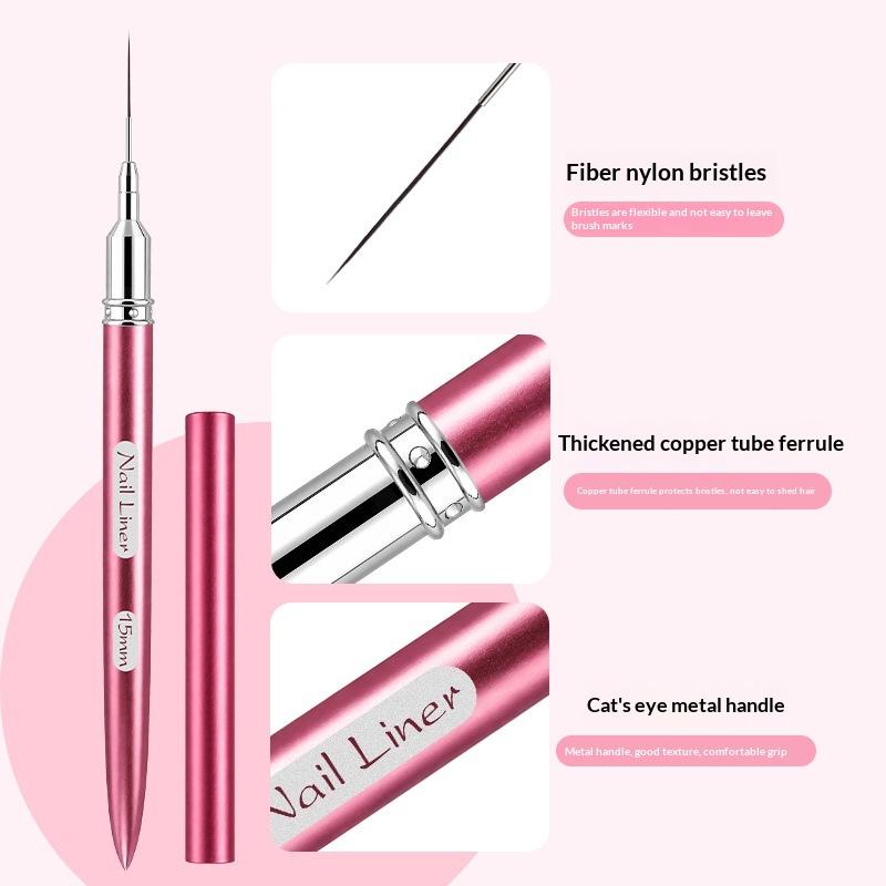 Professional Nail Art Liner Brush Ultra Thin Precision Drawing Pen 6/9/12/15/18/25mm for Nail Salon Commercial Use