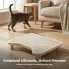 Cat Litter Tray with Grid Box Step Sand Control for Cats