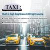 USB Rechargeable Battery Taxi Sign Light,Roof Taxi Sign with Magnetic Waterproof Taxi Cab Roof Top Illuminated Sign