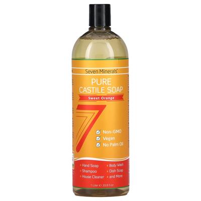Reine Kastilienseife, Süßorange, 33,8 fl oz (1 l)