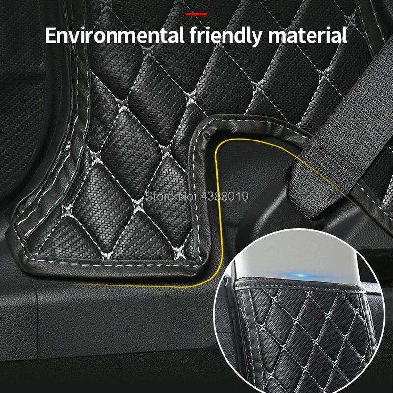 My Good Car  Styling leather B Pillar Anti-kick Protective Mat Pad Cushion Case Stickers For Toyota RAV