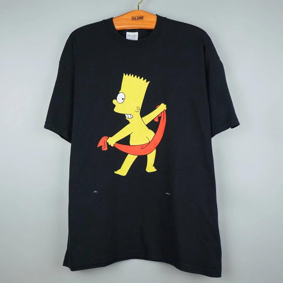 Vintage Naked Bart Simpson t shirt 1990s S
