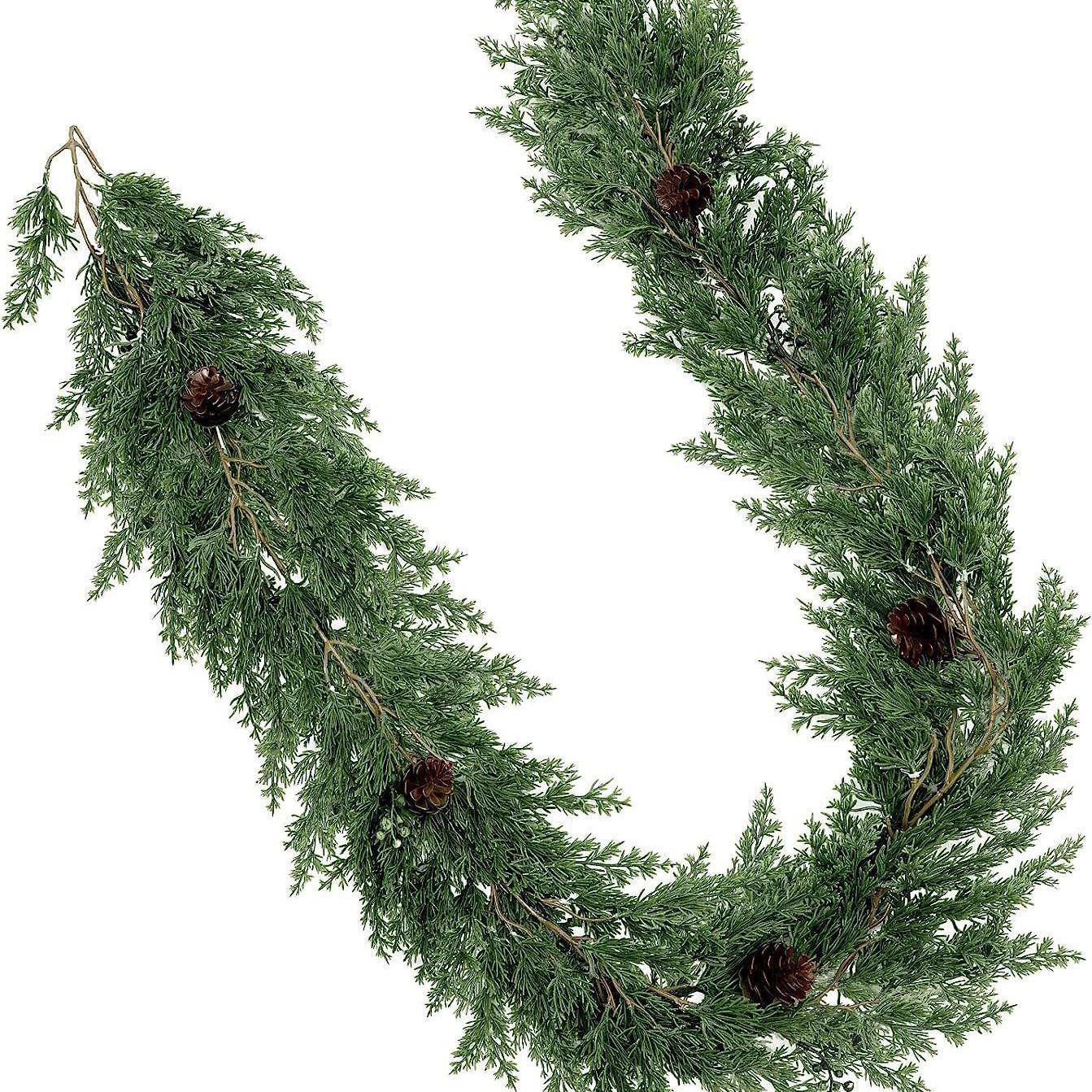 

Американские рождественские украшения, мягкий клей, сосновые иголки, листья кипарисовой сосны, имитация ротанга из норфолкской сосны