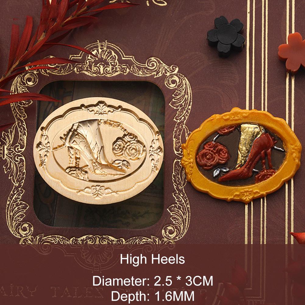DIY Wax Grain Seal Head Multipurpose Metal Art Seal Head Ornamental Enamel Seal Head Envelope Decorative for Wedding Invitations