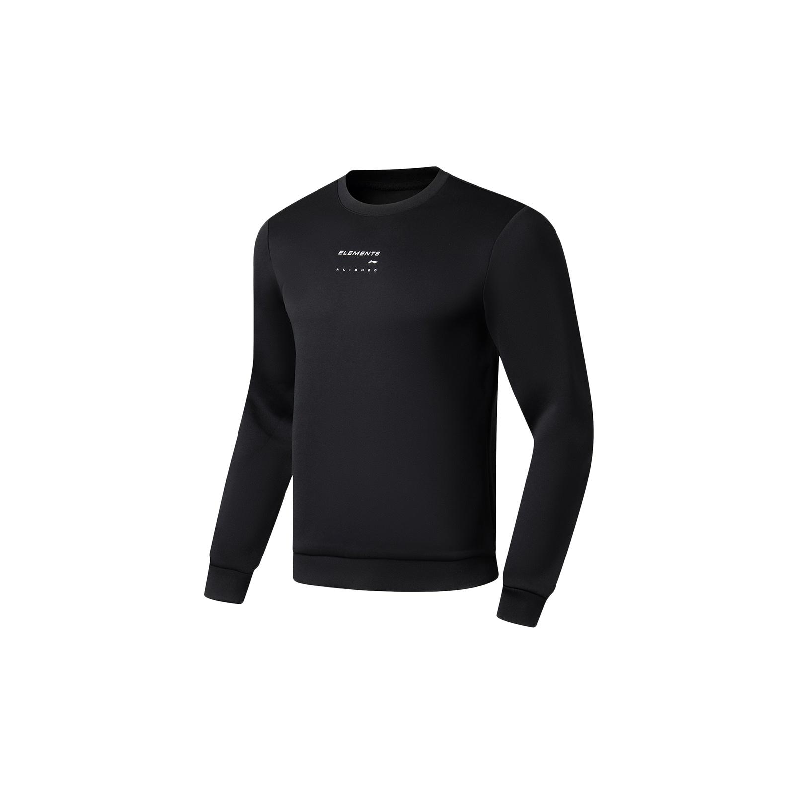 Li-Ning Logo Training Long Sleeve Sweatshirt  Black  Men s AWDT035-1 M