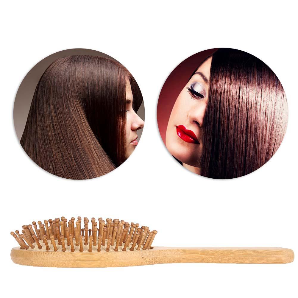 Solid Wood Hair Massage Comb Anti Static Hairbrush Portable Scalp Massage Comb
