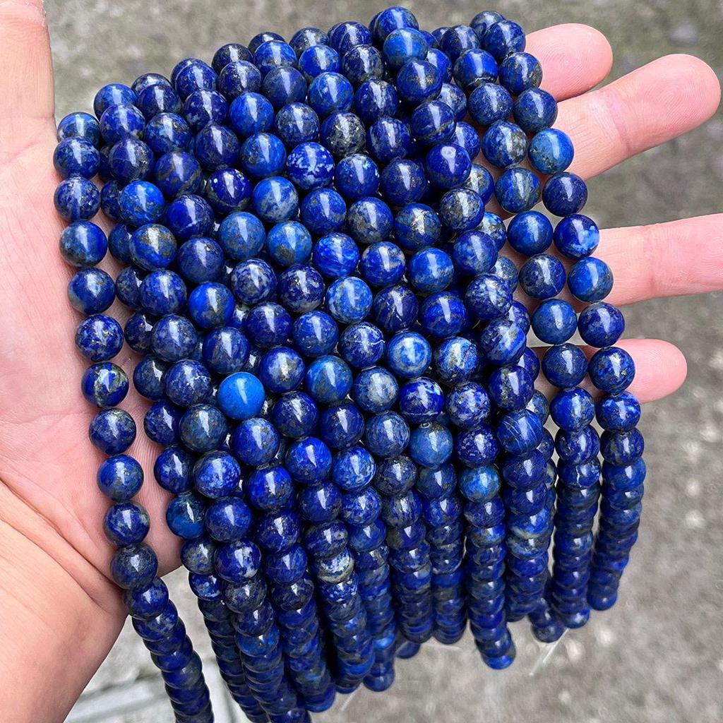 Natural Lapis Lazuli Loose Beads for DIY Jewelry, 5A Afghan Semi-finished Products